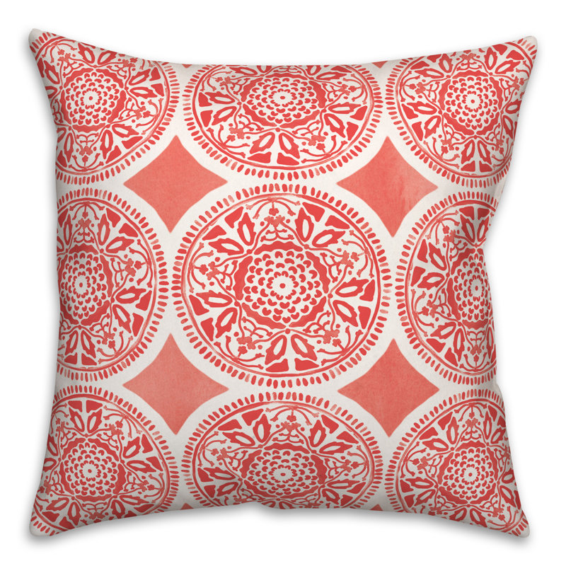 Housse et insert de coussin extérieur d'extérieur, Rouge
