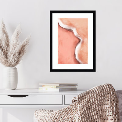 «Galya Peachy Wave» par Treechild, impression sur bois encadrée
