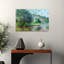 Paysage A Port-Villez 1885 Classic Abstract Contemporary Mountain Spring Wall Art Print by Claude Monet - Wrapped Canvas Print-1659666991