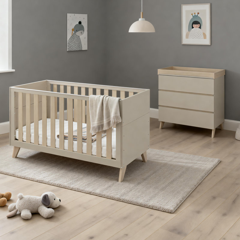 Babymore Dante 2 Piece Nursery Room Set - Cashmere