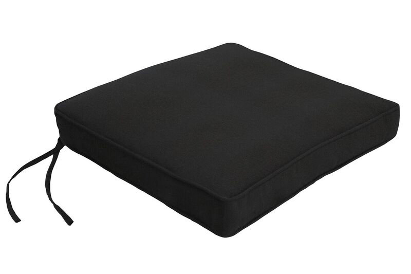 Sunbrella Dining Chair Cushion, 2.5" H x 23.5" W x 19" D, Canvas Black Sunbrella® Canvas