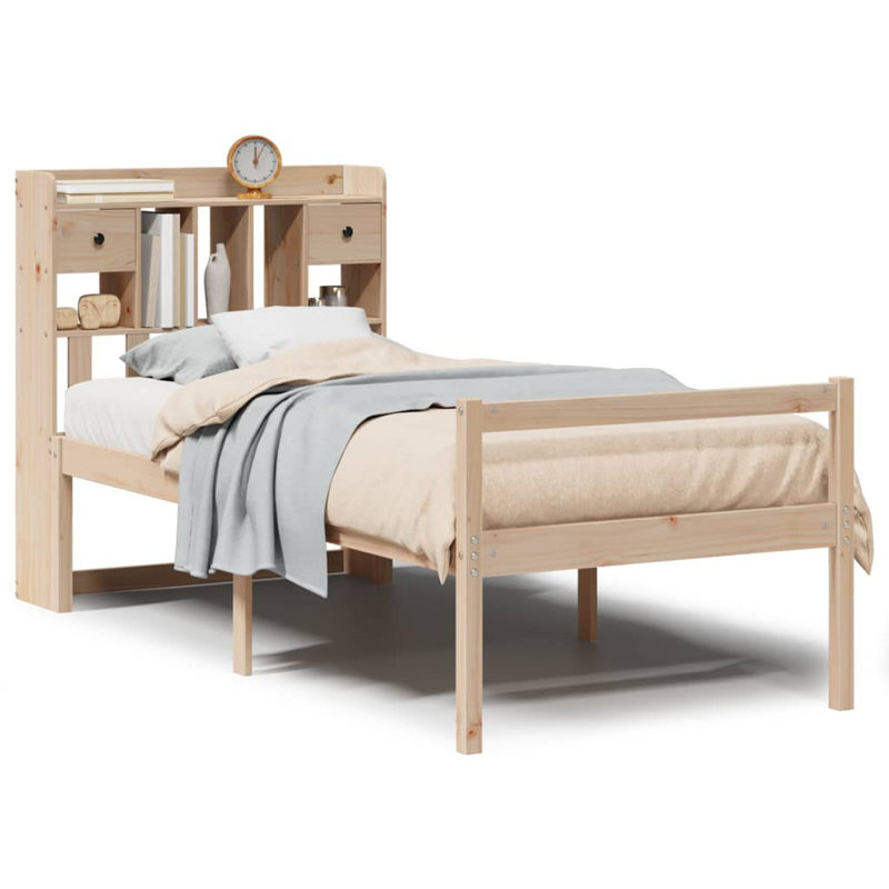 Solid Wood Bed, Single (3'), Natural