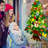 Christmas Deer People Tabletop Tree