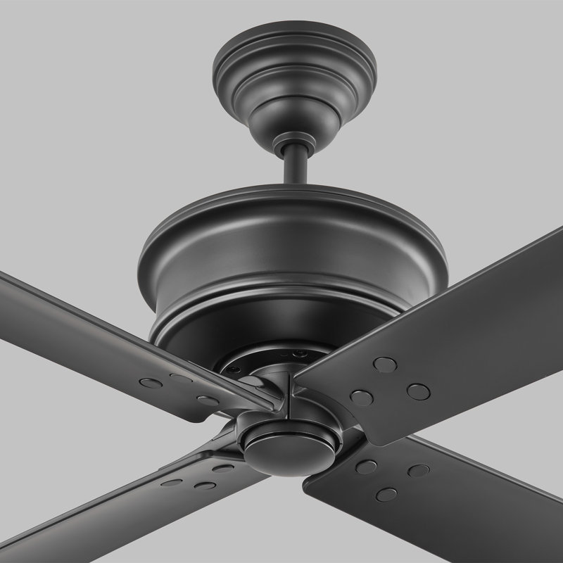 Downrod Ceiling Fan, Midnight Black