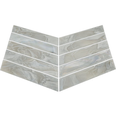 Starcastle 1" x 6" Chevron Glass Wall Mosaic (Set of 15)