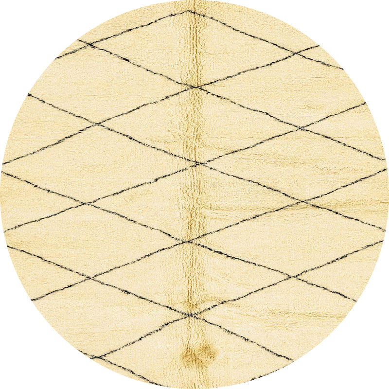 Abstract Indoor Rug, Round 8'