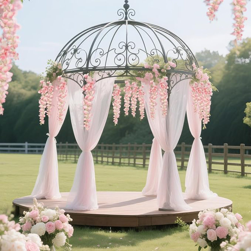 Faux fleurs de glycine artificielles suspendues, Rose