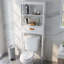 Armoire de rangement au-dessus de la toilette avec tiroir et tablettes, organisateur de salle de bain peu encombrant, design durable et élégant