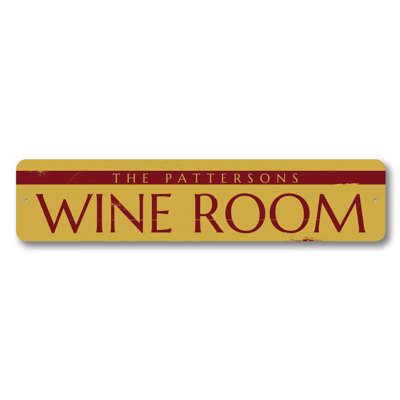 Wine Room Aluminum Sign
