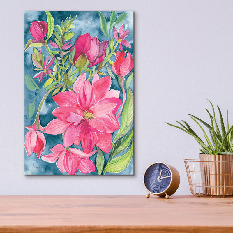 Art mural en verre Blooming Free, H 16 po x l 12 po x P 0,13 po