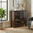 Bedford 32"W Solid Wood Transitional Low Media Cabinet with Glass Doors and Adjustable Shelves-850442378
