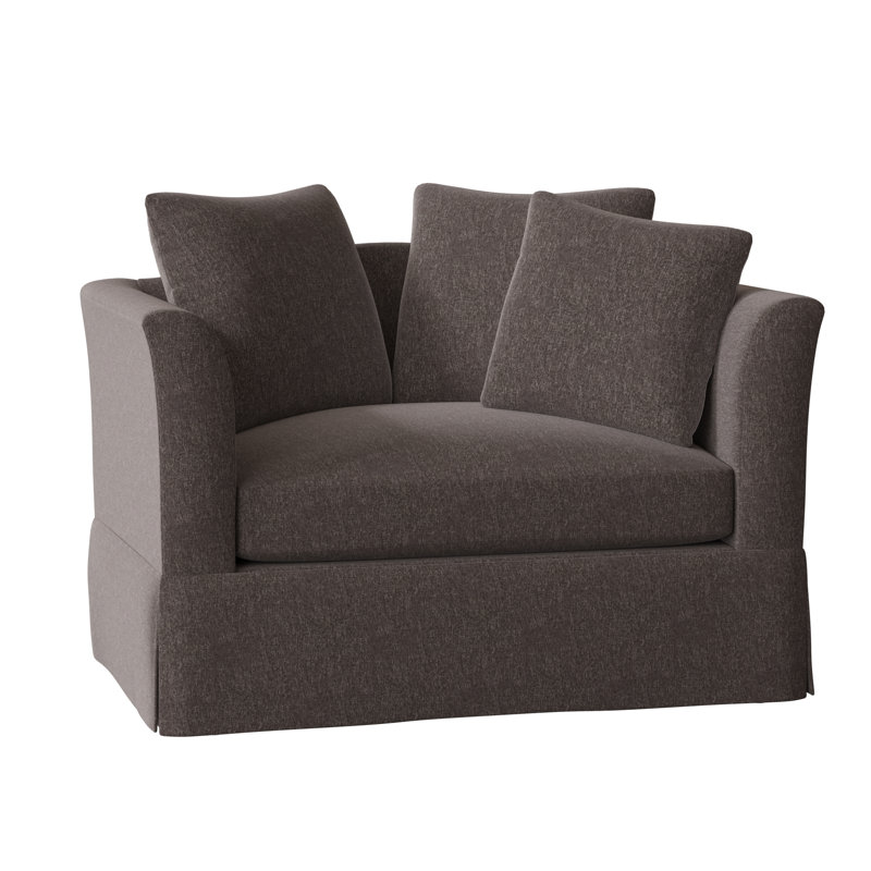 Fauteuil Charlene, Bleu marine Antonio, Gris anthracite Crafty