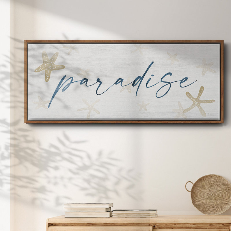 Paradise- Framed Canvas, 8" H x 20" W