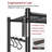 Storage Shelves - 4-Tier Spacious Shelf Organizer with Hooks & Leveling Feet, Easy to Assemble, Rust-Resistant Garage Shelving for Kitchen, Pantry, Bedroom, 33.2" x 12.7" x 57.3", Black-113186273-113186285