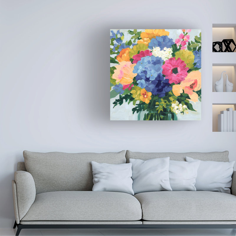 " Blooming Brightly II ", 35" H x 35" W