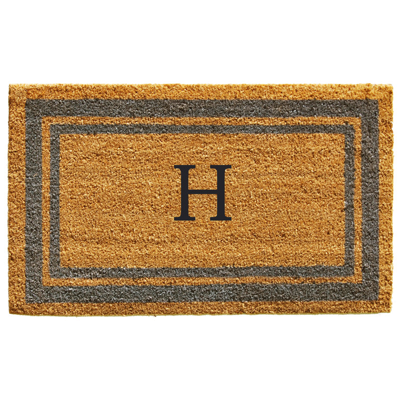 Tapis d'entrée antidérapant Stortz, Pervenche / jaune, H, Rectangle 2 pi x 3 pi