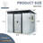 Spacious Metal Outdoor Shed For Garden Tools - With Gloves Easy To Assemble-115808173-115808171