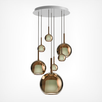 Glo Rectangular Chandelier 7 Pendants