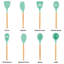 Ensemble d'ustensiles de cuisine en bois et en silicone 9 pièces Mega Chef-53509562