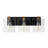 3-Light Clear Beveled Glass Vanity Light