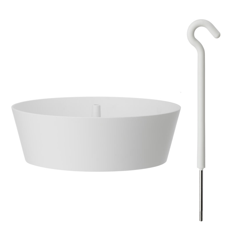 White 10-Inch Single Tier Hanging Planter for Indoor/Outdoor Use