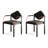 Black Solid back side Chair(Set of 2)