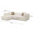 Cream Linen Sectional-110403269