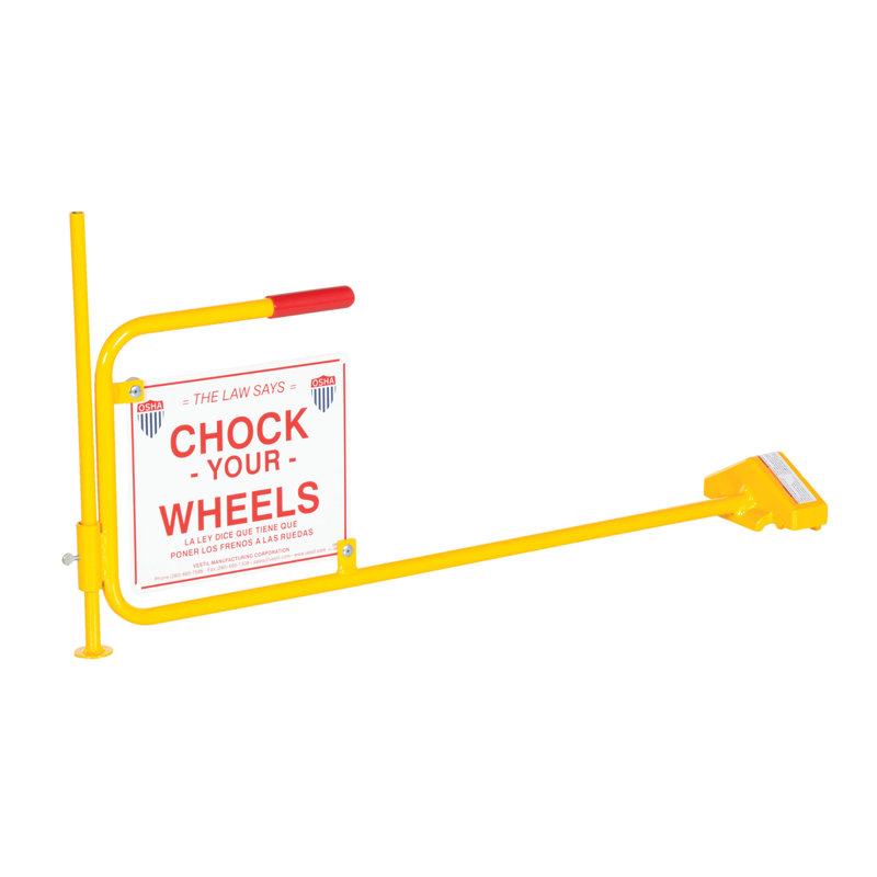 FLAG RAIL CHOCK W/ ADJUSTABLE HEIGHT LEG