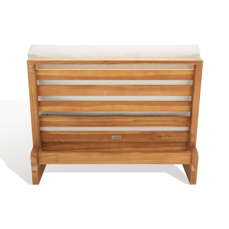 Brazilian Teak Patio Chair, Beige