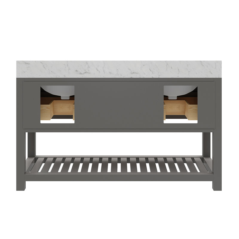 Madalyn Double Vanity, Cashmere Gray, 34'' H x 72'' W x 21.5'' D