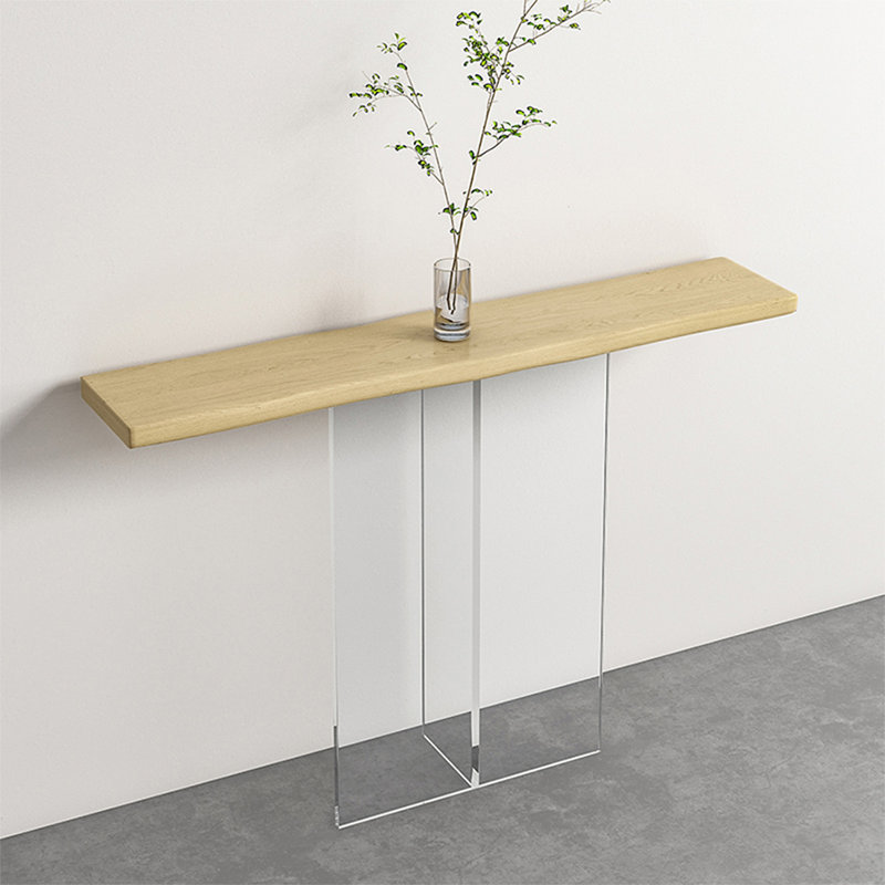 Console en bois massif Burlywood, H 29,53 po x l 62,99 po x P 11,81 po, Burlywood