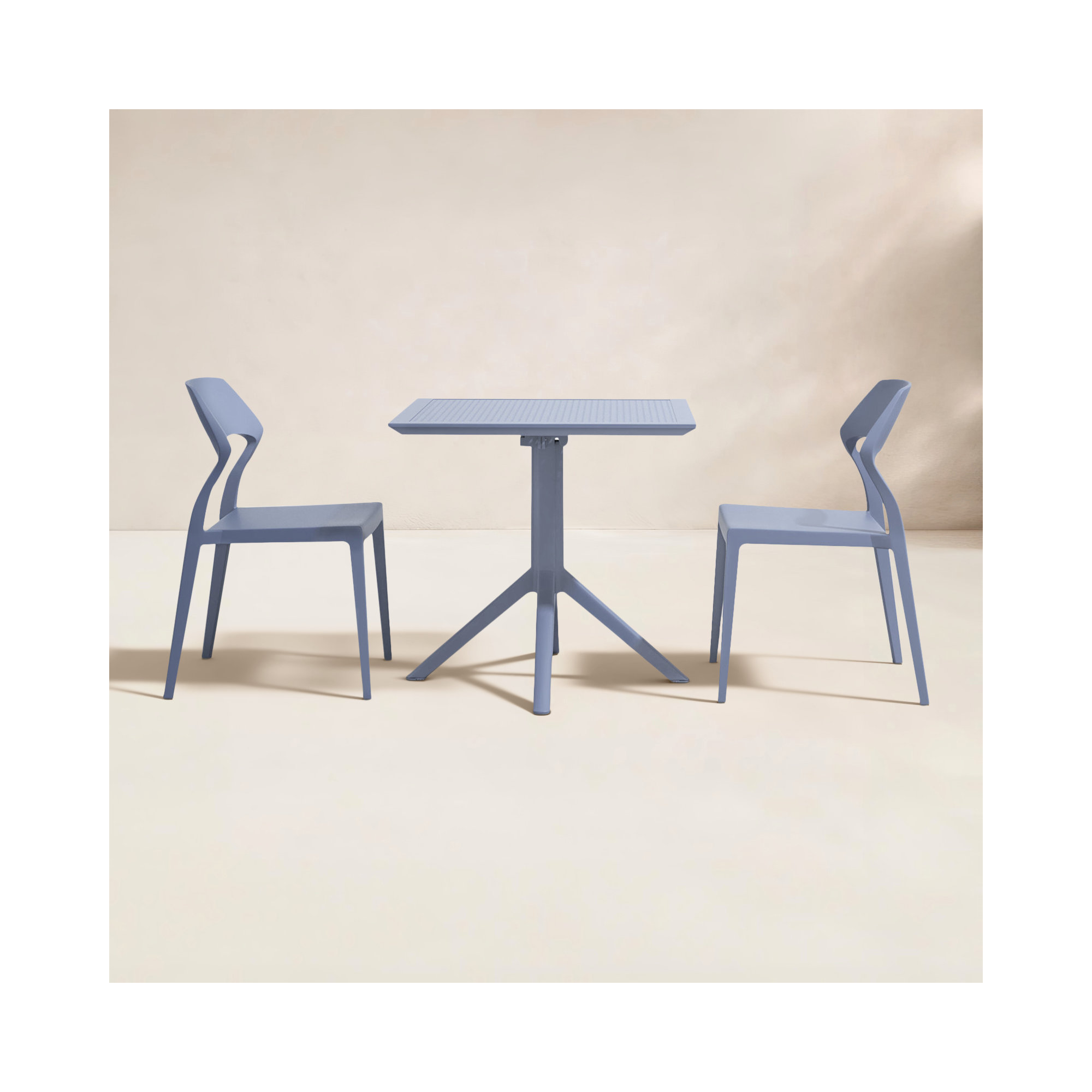 Farrah Square 2 - Person Bistro Set, Dark Gray