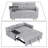 Corduroy Upholstered Convertible 2-Seater Sofa Sleeper Sofa Bed with USB Ports and Integrated Side Table-258857196