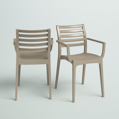 Chaise de salle à manger empilable pour patio Melissus