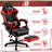 Soontrans Gaming Chair with Footrest High Back Office Chair with Headrest&Massage Lumbar Support Swivel Ergonomic Gaming Chair for Adults, Red-443887839