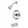 Volume Control Tub and Shower Faucet with Fortress Lever Handles