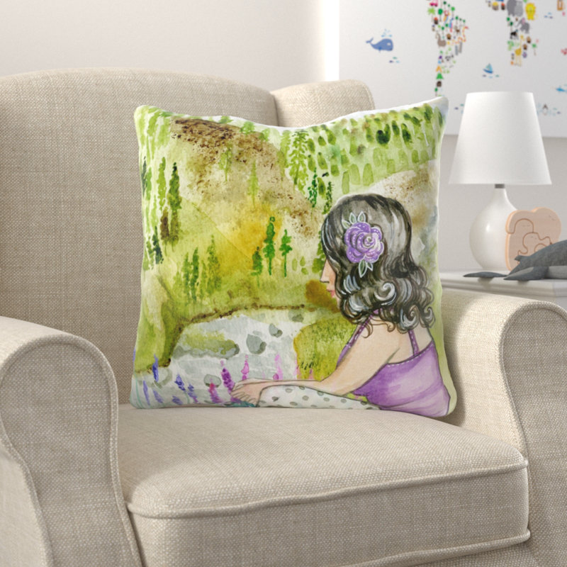 Coussin de fille fille Bushong, Microsuède, Intérieur