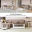 Ensemble de 3 tables basses et tables de bout avec pieds en angle bruns-1754735859
