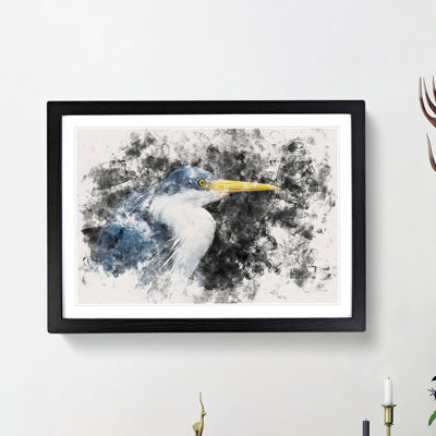 Pied Heron - Framed Print