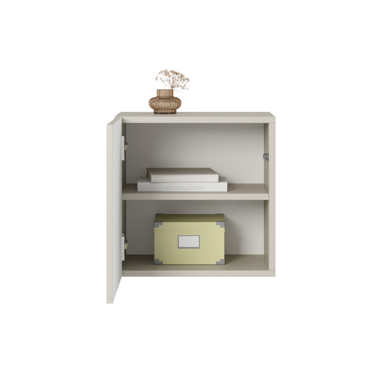 Aagam 40cm W Laminate Bedside Table, Cashmere