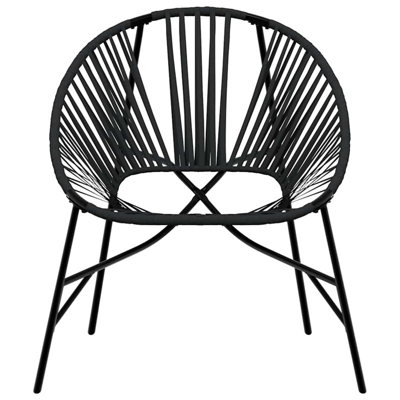 Garden Egg Chair Poly Rattan, Black