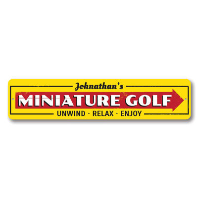 Mini-enseigne en aluminium Mini Golf