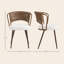 Ensemble de 4 chaises de salle à manger rembourrées en rotin avec dossier tissé, pieds en métal et pieds réglables pour la cuisine et la salle à manger-614252918-722863012