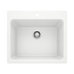 Liven SILGRANIT 25" Single Bowl Dual Mount Laundry Sink