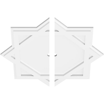 Médaillon de plafond contemporain en PVC 16 po x P 2 po x P 8 3/4 po x P 1 po Axel