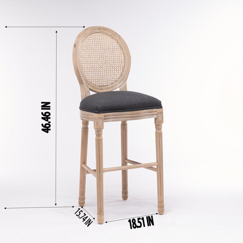 Tabouret de comptoir Adylenne, Gris foncé
