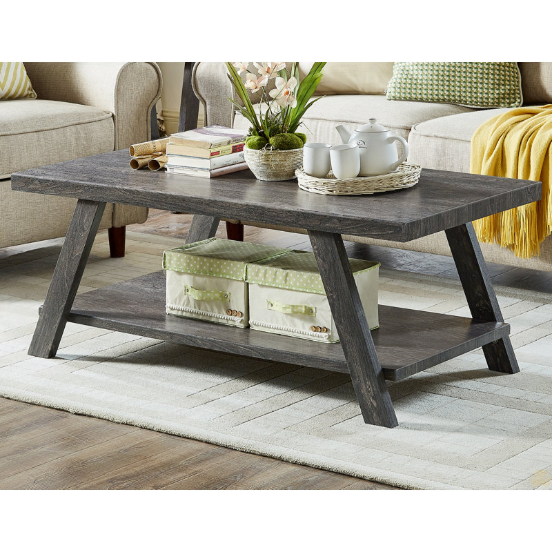 Table basse en bois, Gris anthracite