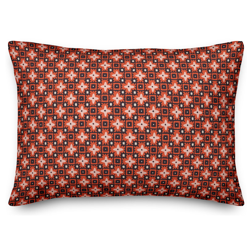 Coussin Floral, Rouge / Rose