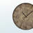Lepine Round Wall Clock in Brown with Transitional Style