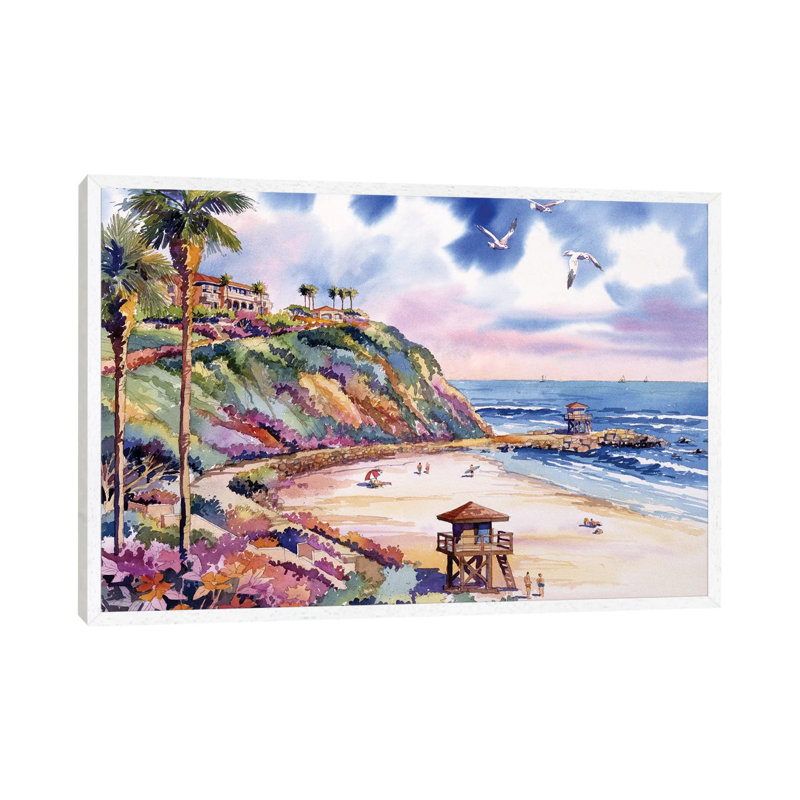 Salt Creek Beach by Bill Drysdale - Painting on Canvas, 66.04 cm H x 45.72 cm W, White Framed